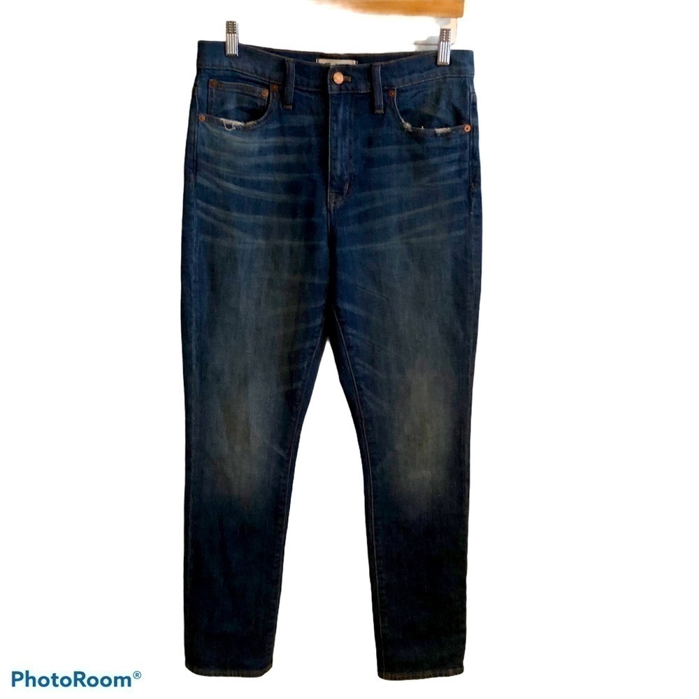 Madewell Slightly Distress High Rise Slim Boy Jean